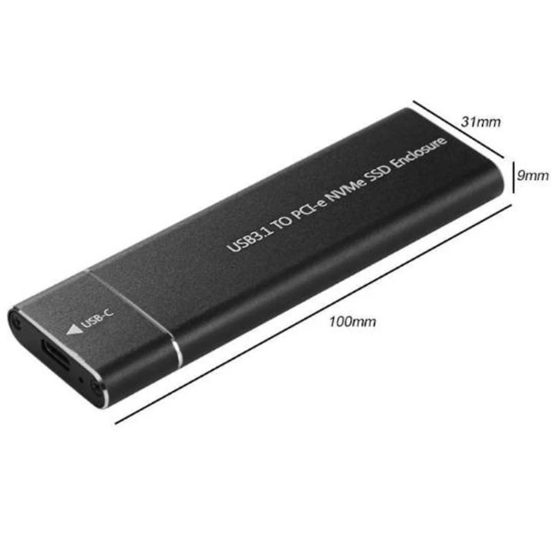  USB 3.1 zu M.2 NVME NGFF PCIe SSD Gehäuse NVME M2 M-Schlüssel zu Typ C Solid State Drive Adapter fa