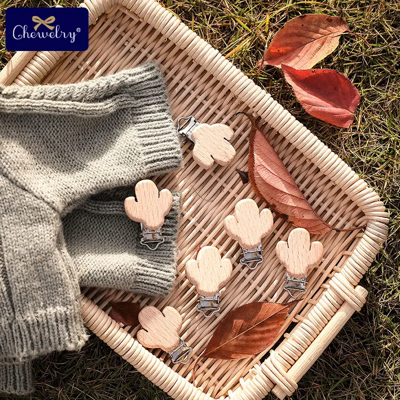 2 шт., Детская соска, зажимы для цепи, бука, кактуса, Cilp, деревянный прорезыватель, крошечный стержень, грызун, сделай сам, соска, цепь, аксессуары, детский продукт