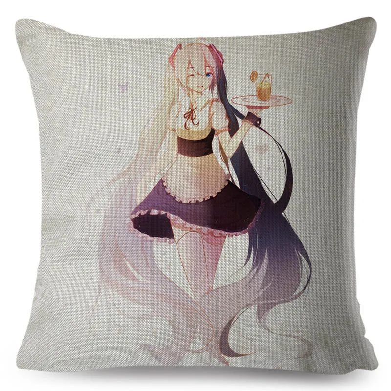 VOCALOID Hatsune Miku музыкальная подушка для девочки чехол для дивана дома автомобиля Мультяшные подушки Чехлы 45x45 см декор наволочки Чехлы на подушку - Цвет: 10