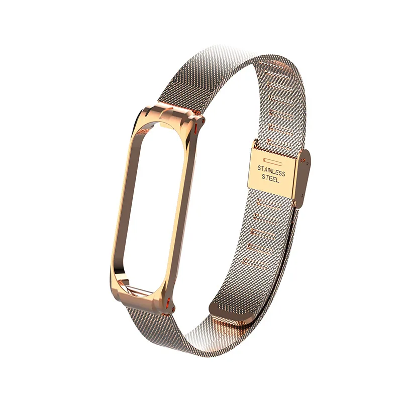 7353-17 Для Mi Band 4 Strap Металл миланский Нержавеющая сталь Для Xiaomi Mi Band 4/3 NFC ремешок совместимый Браслет на запястье Pulsei - Цвет ремешка: 7353-17