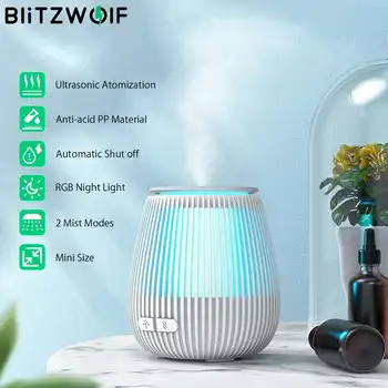 

BlitzWolf 1100ml USB Mini Aroma Oil Diffuser Air Humidifier Purifier RGB Light Ultrasonic Atomization 2 Mist Modes Mist Maker
