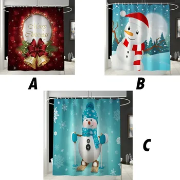 

Non Slip Toilet Polyester Cover Mat Set Bathroom Shower Curtain Bathroom Shower Carpet Curtain 4PCS Fiber Adornos De Navidad