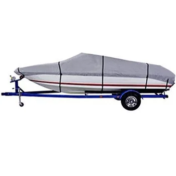 

New Universal Durable 210D Oxford Waterproof Dustproof Heavy Duty Fabric Trailerable Pontoon Boat Cover Tool Ship Accessories