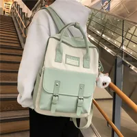 JULYCCINO Women Nylon Backpack Candy Color Waterproof School Bags for Teenagers Girls Patchwork Backpack Female Rucksack Mochila 1