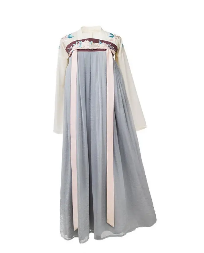 Новое красивое китайское старинное традиционное Хан фу Hanbiuk женское платье с вышивкой 2 шт