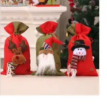 Рождественский подарок, рождественский подарок, сумка для конфет, Рождественская Сумочка для конфет сумки, Рождественское украшение