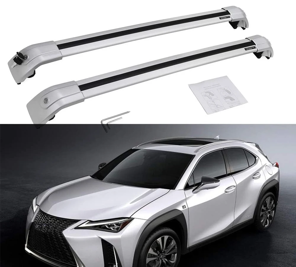 2Pcs Crossbar Cross Bar Roof Top Rail Rack Luggage Cargo Carrier Fit