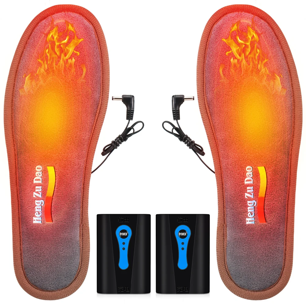 AzPro Rechargeable Heated Insoles Foot Warmers Lithium Ion Battery Operated for Men and Women Skiing Camping Fishing Enjoying The Outdoors Extremely Long Lasting 