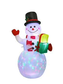 

1.5m Christmas Inflatable Snowman Santa Claus Doll LED Night Light Figure Garden Toys US EU Plug Christmas Decorations New Year