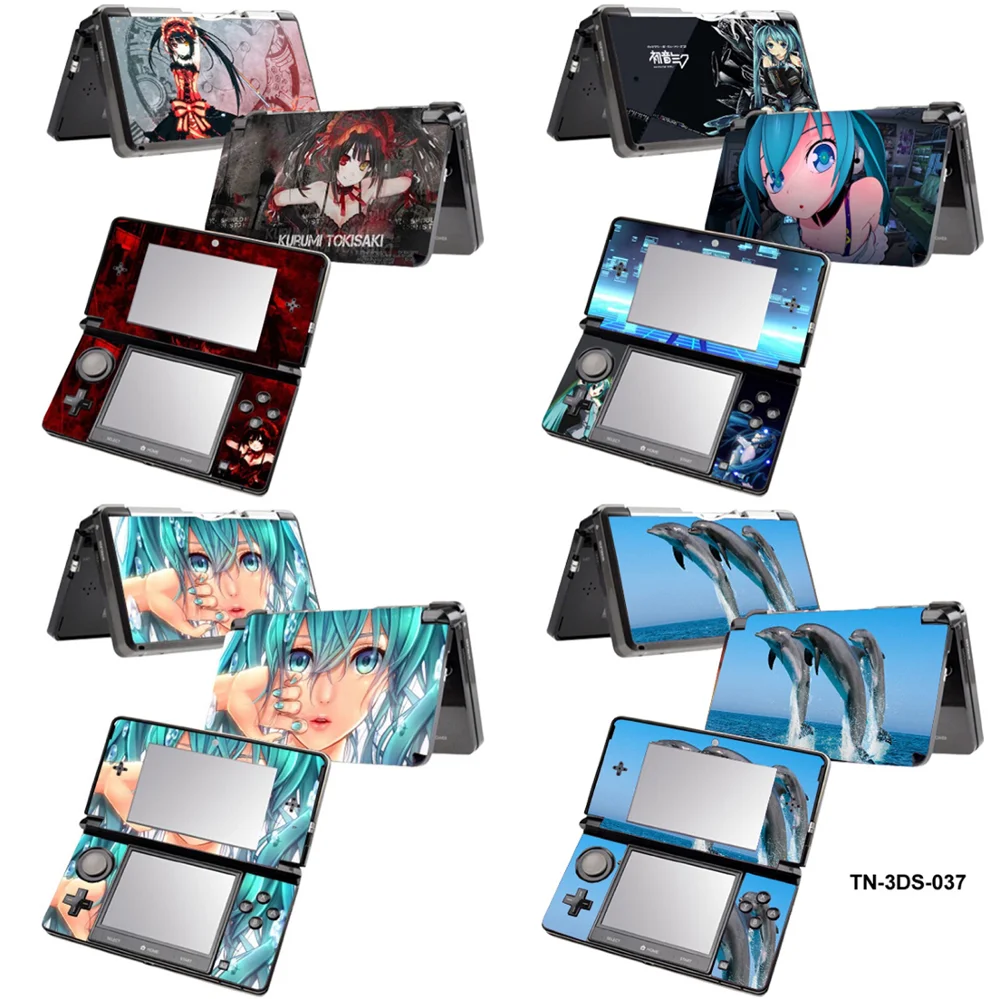 Cartoon design for 3DS Console Gamepad Protector Cover  For 3DS Sticker for nintend o 3ds pvc skin sticker