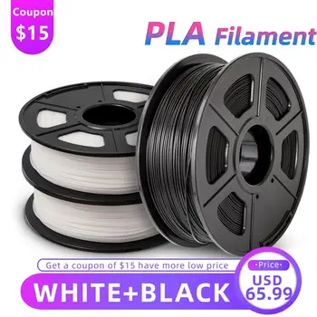 

PLA X3 3d Printer Filament sublimatie sublimation PLA Material With Rohs reach Certificate 100% Tolerance White*2 Black*1