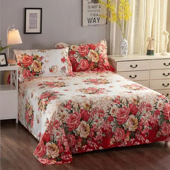 

1pc Floral Sanding Soft Bed Sheet Big Large Size 230x230cm Flat Bed Sheet Thicken Twin Bedsheet No Pillowcase