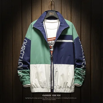 

M-5XL Mens Jackets And Coats Streetwear Bomber Jacket Men Windbreaker Fashions Clothes Autumn 95% Cotton 5% Spandex