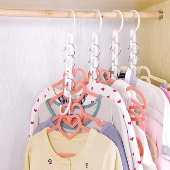 

8pcs Magic Hanger Home Storage Organization Clothes Hanger Drying Rack Plastic Scarf Clothes Storage Racks For Wardrobe Home