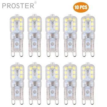 

Proster 10PCS for G9 5W White LED Dimmable Capsule Bulb Replace Halogen Lamps 220-240V High Quality