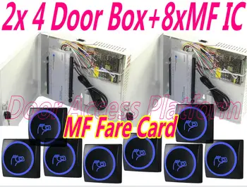 

1 Order= 2 pcs of 4 Door Web Access Controller Box WAN LAN TCPIP Web Interfacel+8 pcs MF-fare Card IC Card readers+200 x IC Card