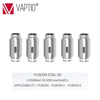 

10pcs Vaptio Fusion Coils 0.25/0.5/0.8ohm S2 S5 S8 for Fusion/2/SP/F/E Kit 30-50W Vape Coil Atomizer Core Head Replacement E Cig