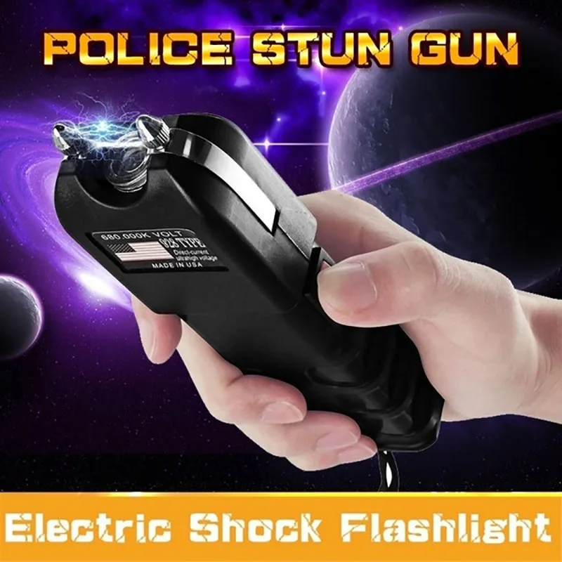 

Black Electric Shocks Self Defense Flashlights Torchs Lights Protect Yourself Self Defense Electric Shocks Lantern Lamps Lights