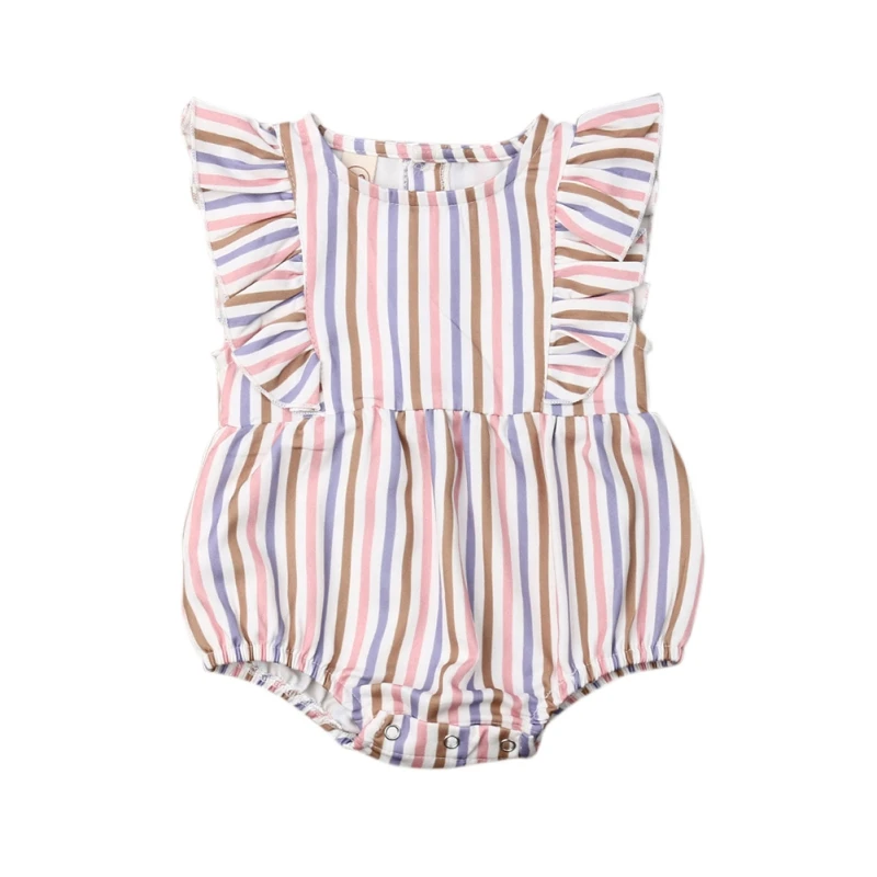 

WEIXINBUY Newborn Baby Girls Striped Jumpsuit Romper Crawling Suit Outfits Baby Clothings