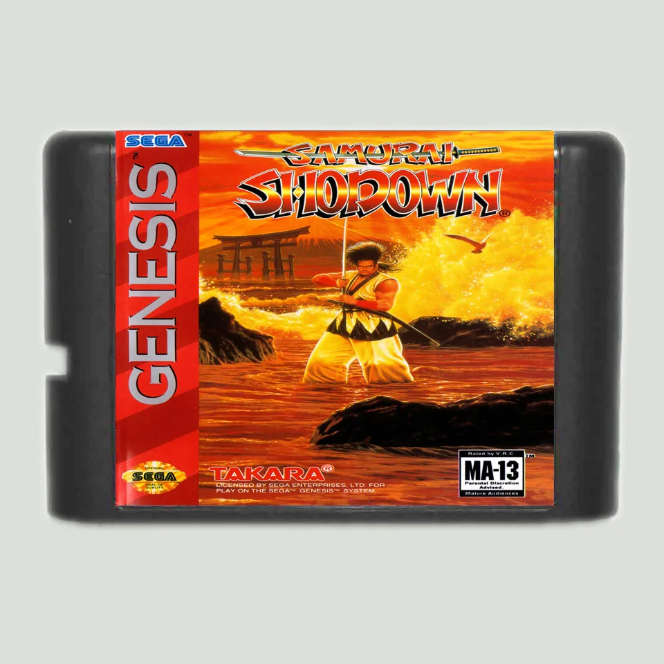 Samurai Shodown NTSC-USA 16 bit MD Game Card For Sega Mega Drive For Genesis