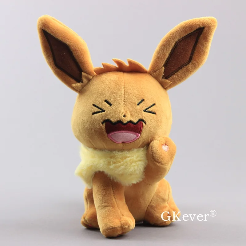 14-25 см каваи Пикачу Eevee Ditto плюшевые куклы игрушки милые воббуфет Combee Audino мягкие животные игрушки Аниме Дети подарок - Цвет: Eevee 25cm