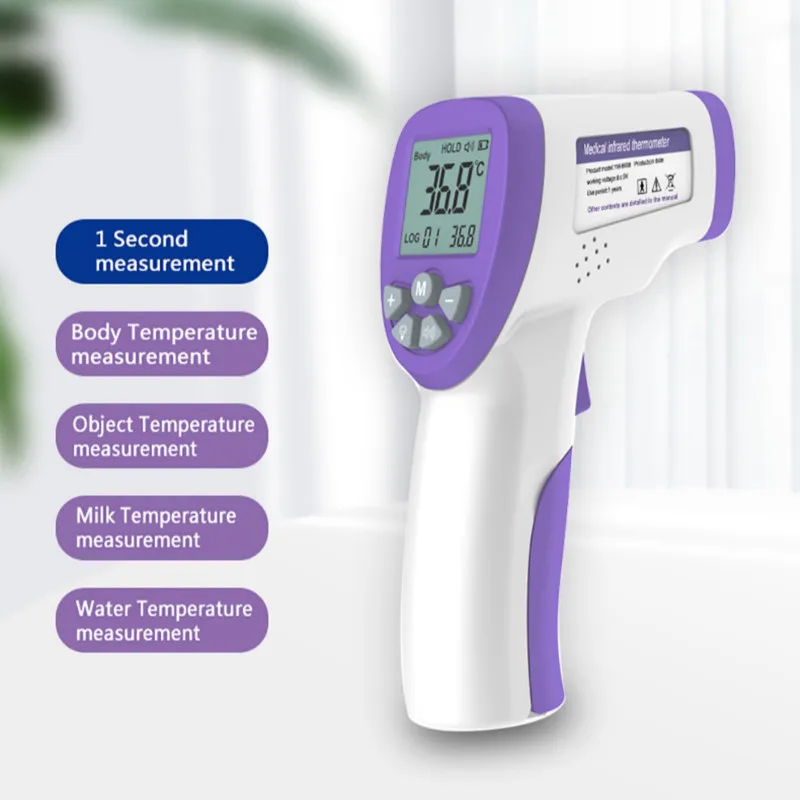

Non-Contact Thermometer LCD Digital Intelligent IR Infrared Forehead Thermometer Baby Kids Meausurement Ear Temperature English