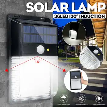 

36 LED Outdoor Solar Lamp IP65 Waterproof Solar Lighting Lamp Bright Security Wall Light Garden Decoration With Motion Sensor