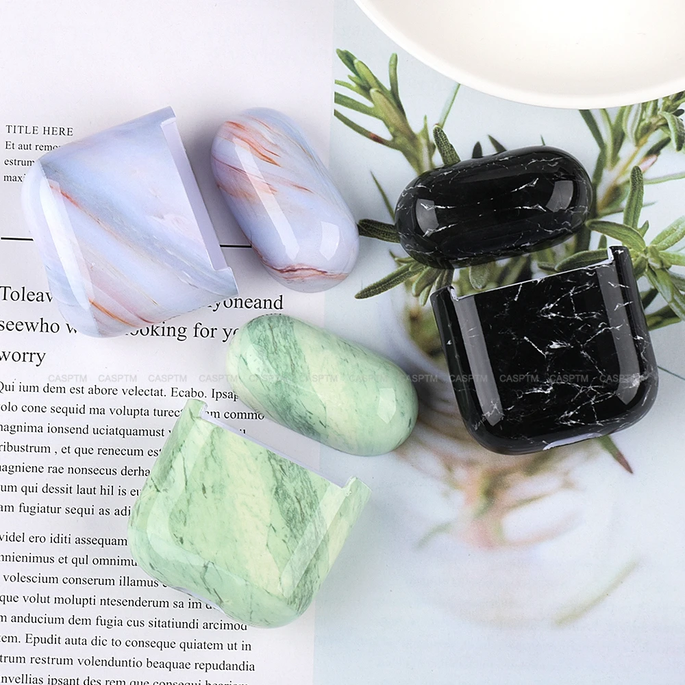 Чехол для влюбленных пар для Apple AirPods 2, наушники с мраморным узором, мягкая ТПУ коробка для наушников чехол для Apple AirPods 1, 2, чехол, чехол