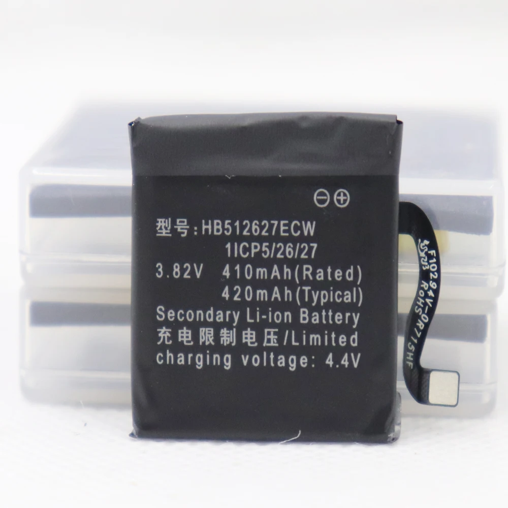 

2pcs 5pcs10pcs HB512627ECW Battery For Huawei Watch2 Pro 4G EO-DLXXU Porsche Design Accumulator 420mAh Full Replacement Batterie