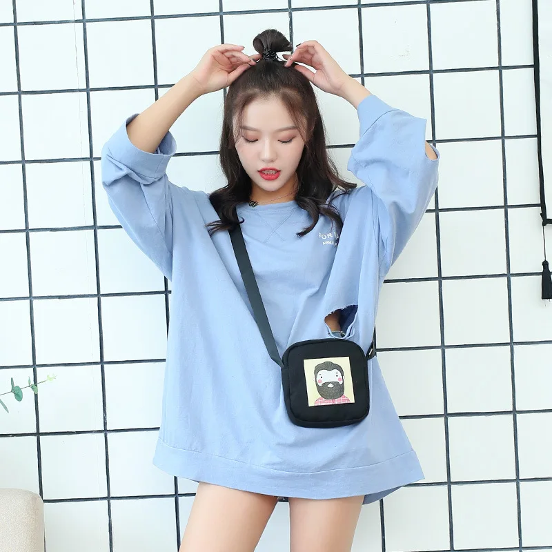 Стиль INS Wind Южная Корея Холщовая Сумка Женская сумка через плечо Мобильная Сумка для телефона хипстер Мода