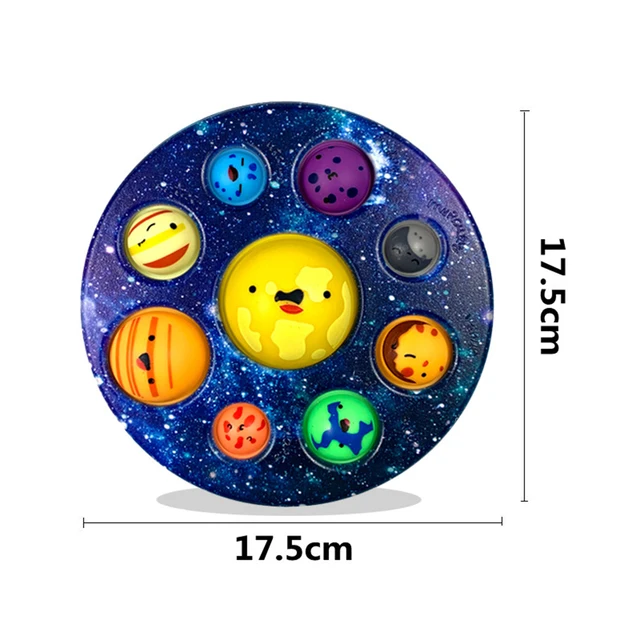 Eight Planets Simple Dimple Fidget Sensory Toy Fingertip Planet Simulation Squeeze Stress Relief Antistress Board Fidget Toy 6