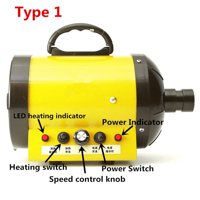 110 V-220 V 2800W Собака Уход за лошадьми сушилка ветер Мощность/Температура Регулируемый фен для волос низкая Шум быстрая сушка съемный