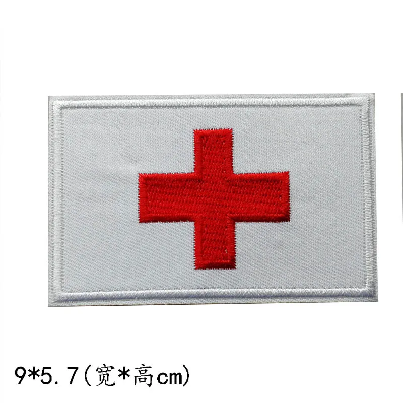 Adhesive cloth stickers A533 white cross flag cross sign clothes patch stickers medical clothing logo decals