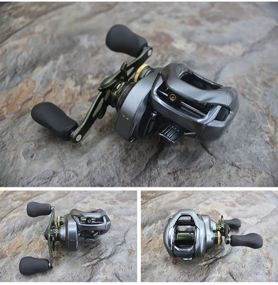 Новая Рыболовная катушка CURADO DC Baitcaster 6,2: 1/7 4:1/8,5: 1 6+ 1BB мощность I-DC4 система прочность тела Гладкий свет baitcasing