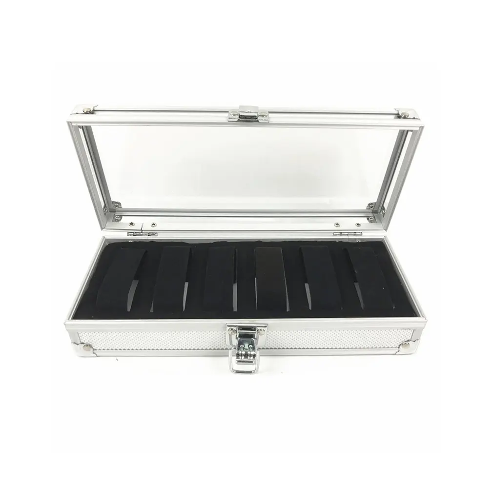 

Portable Size Aluminum Alloy Watch Display Box Storage Organizer Classic Style Multi-functional Bracelet Display Case