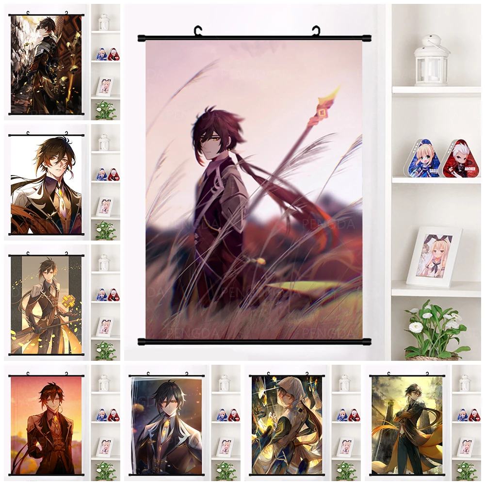 

Современный мультяшный персонаж, подвесная картина, мальчик, пластиковые свитки, плакат, холст, живопись, Декор, домашняя спальня, настенное искусство, HD принты