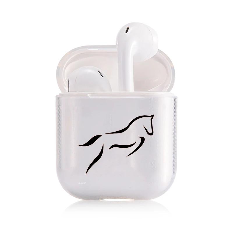 Милый чехол с изображением животных лошади для Airpods 2 1 3 Airpod pro Чехол s Прозрачный