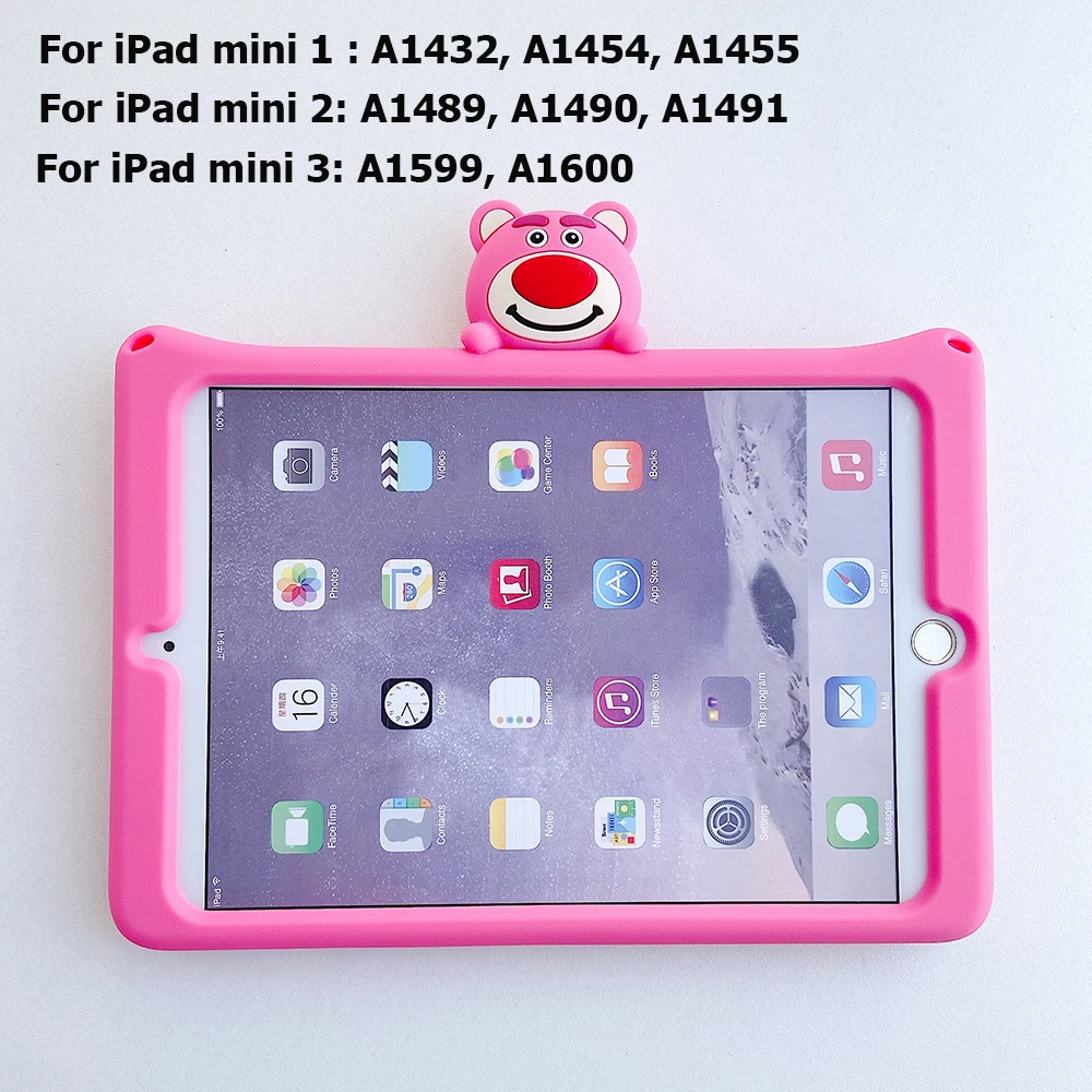 Чехол для iPad mini 5 4 3 2, Силиконовый Мягкий моющийся противоударный чехол-подставка для планшета с мультипликационным принтом для iPad 9,7, 10,2 дюймов - Цвет: For mini 1 2 3