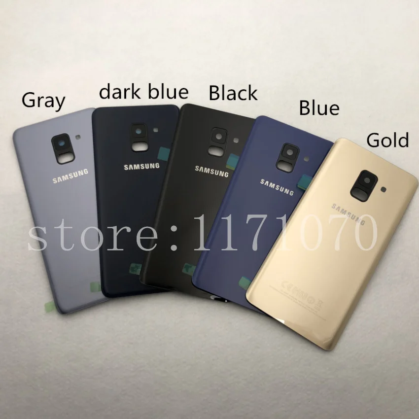 Для Samsung Galaxy A8 2018 A530 SM-A530F plus A730F Корпус аккумулятор стеклянная Задняя крышка