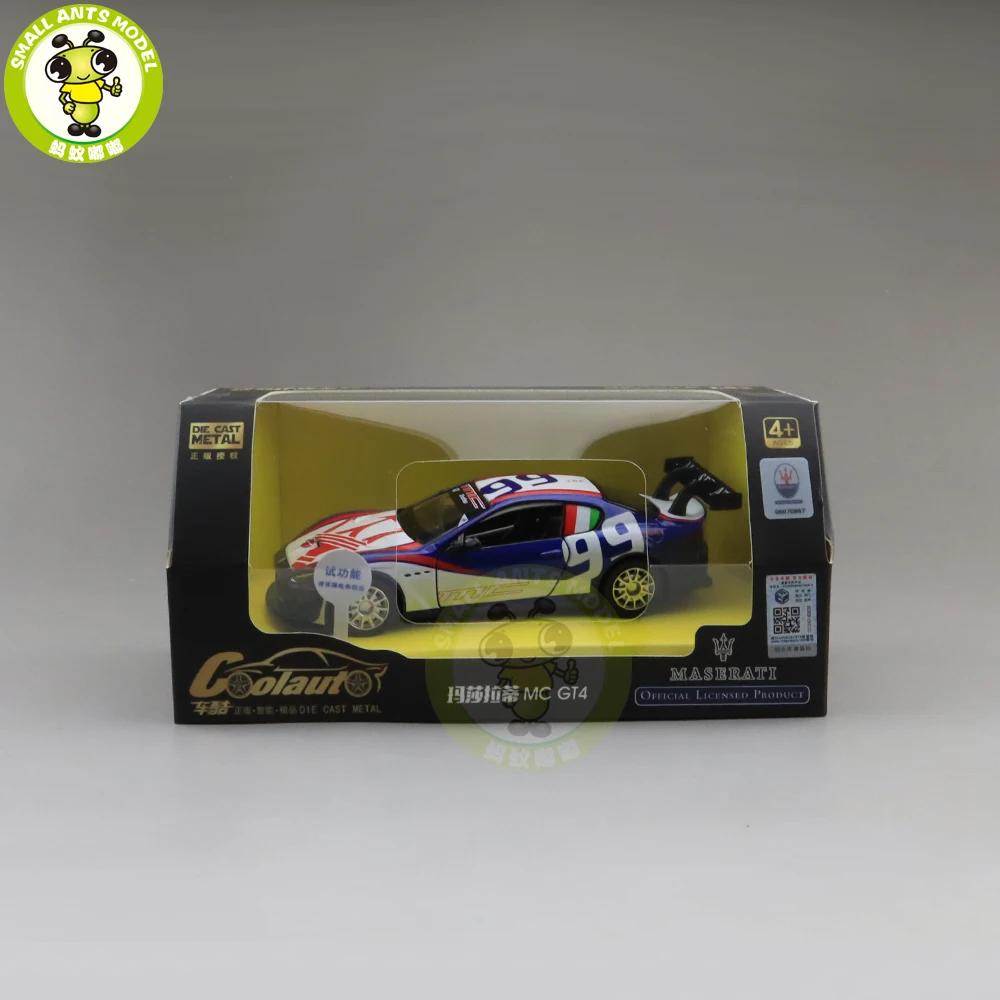 1/32 Maserati MC GT4 литая модель автомобиля игрушки для детей Подарки для мальчиков и девочек - Цвет: No.99(with box)