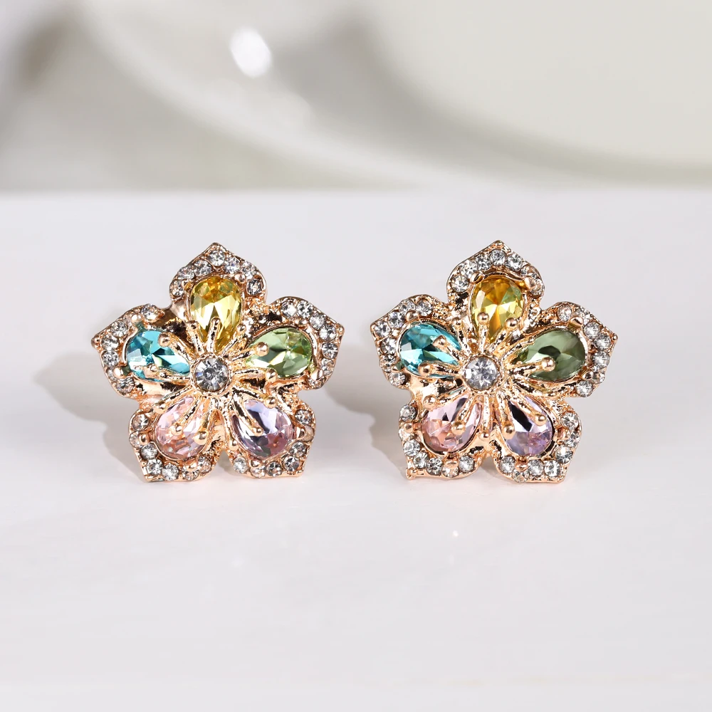 Waliicorners Flower Stud Earrings Brilliant Delicate Multi Pink Color Girl Gift Fashion Earrings For Women 6 Hfe24ec2bf0d846a99fc3c2d4498eb7faz