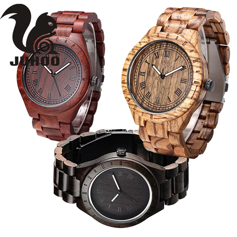 

New Style Hot Selling Wood Table Men Top Grade Wooden Watch Supply of Goods Ebony Watch