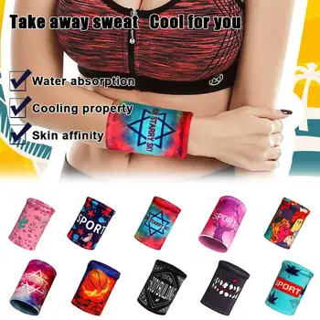 Kleurrijke Polyester Unisex Sport Zweetband Zweetband Wrist Protector Running Badminton Basketbal Brace Badstof Zweet Band Aa