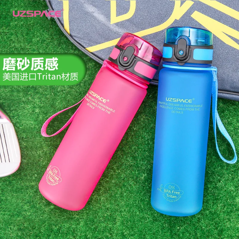 

UZSPACE Plastic Water Bottle Portable Large Capacity Fitness Outdoor Sports Kettle Men And Women Students Sports Bottle Shatter-