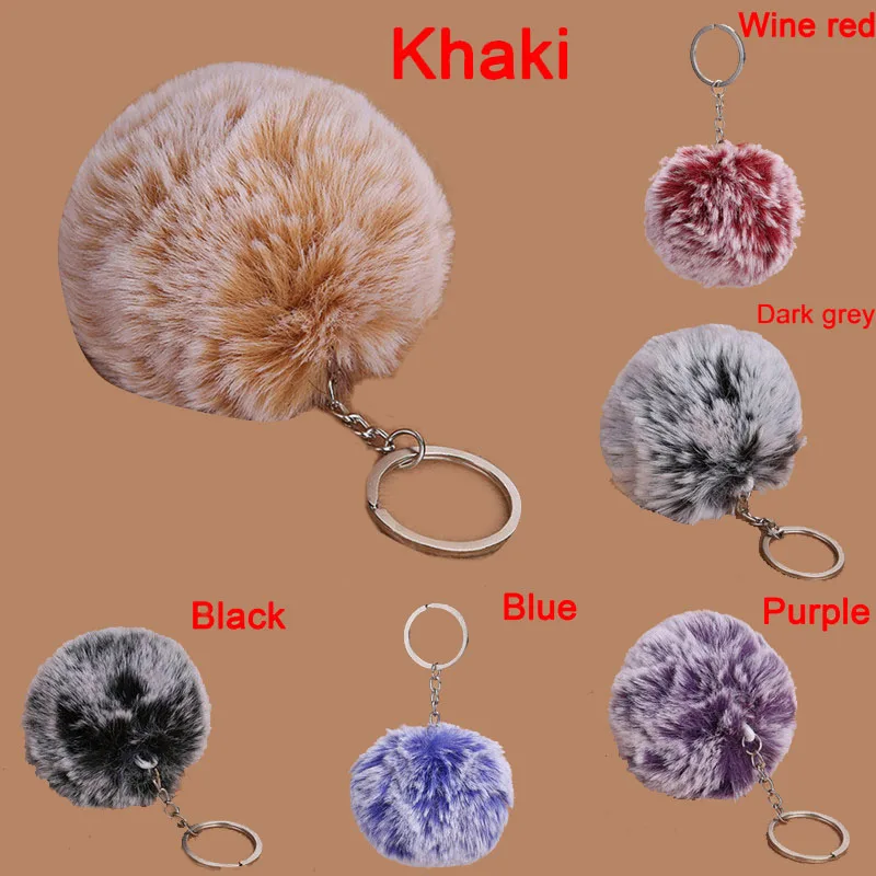 

Women Bag Key Chains Pompon Porte Clef Pompom De Fourrure 1 Ball 2 Colors 8cm Frost White Fur Pom Pom Ball Keychain 8cm/3.1in