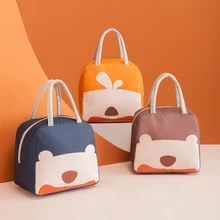 New 1PC School Child Lunch Thermal Cartoon Bag Portable Storage Food Container Picnic Bento Box Organizer Women's Handbags