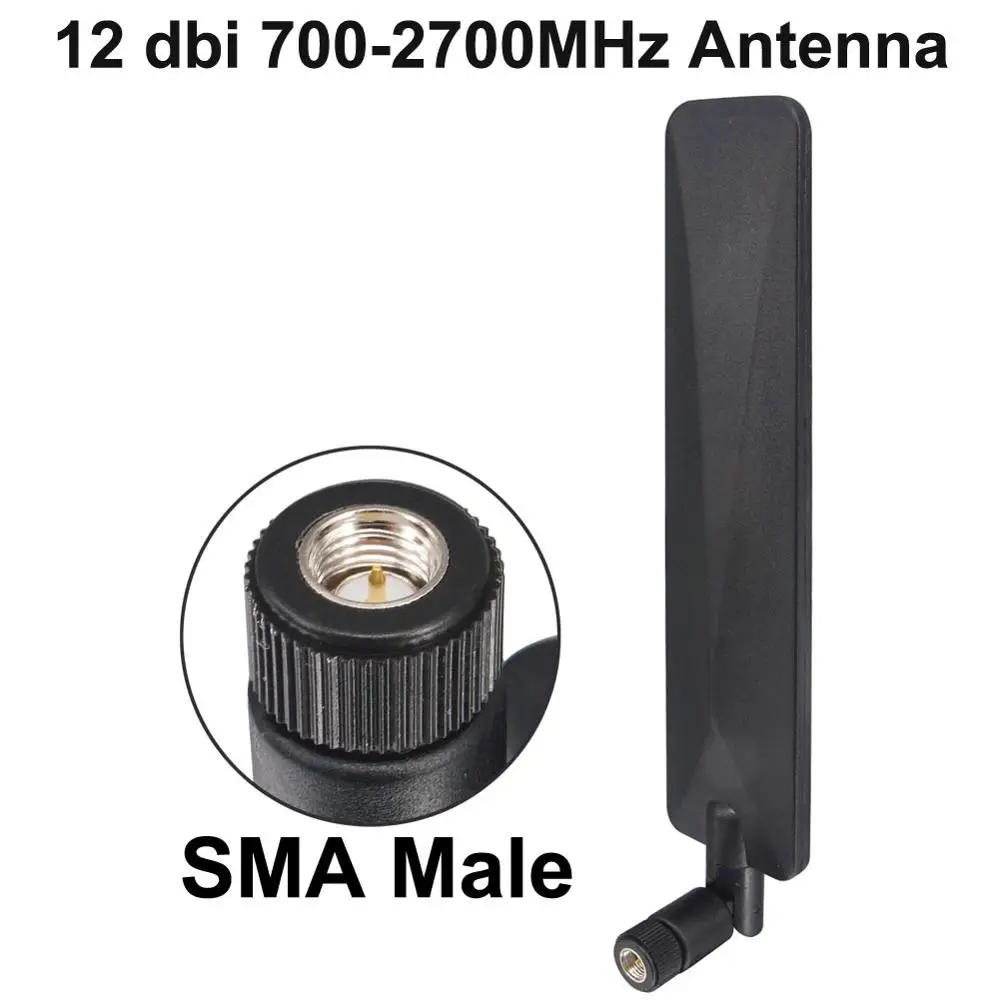 12 dbi 700-2700 МГц GSM 2G 3G 4G антенна SMA Male универсальные антенны Усилитель WLAN