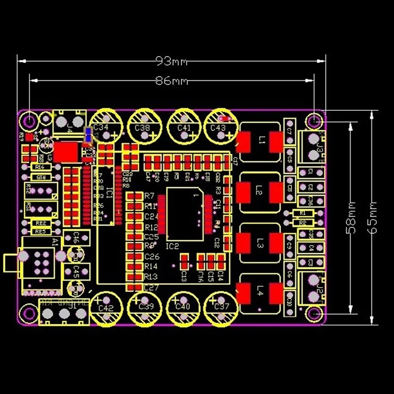 Двухканальный Hi Fi стерео аудио цифровой усилитель TK2050 класса T плата 50 Вт +