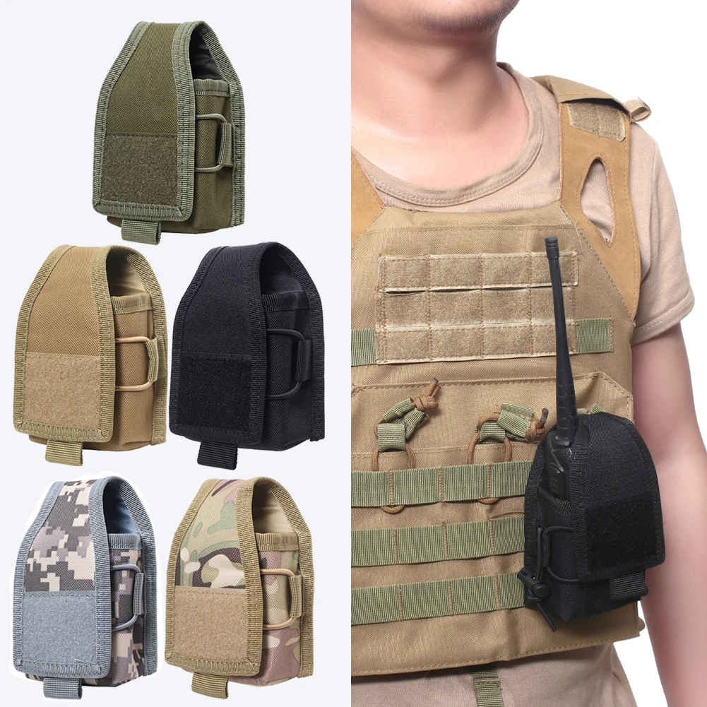 Tactical Molle Walkie Talkie Pouch Interphone Storage Bag Outdoor Radio for Military Use Case Holder | Багаж и сумки