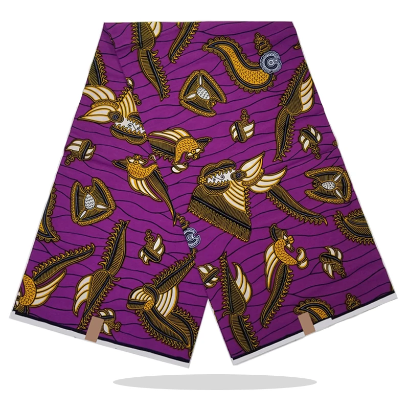 

2020 New Design Ankara Style Wax Block Prints Fabric Real High Quality African Wax Print Fabric 6 Yards For Sewing VL15-36